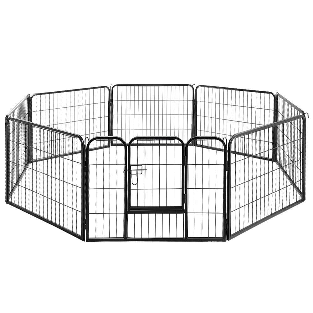 NNEDSZ 8 Panel Pet Dog Playpen Puppy Exercise Cage Enclosure Fence Play Pen 80x60cm