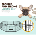 NNEDSZ 8 Panel Pet Dog Playpen Puppy Exercise Cage Enclosure Fence Play Pen 80x60cm