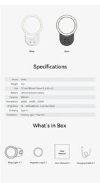 Fotorgear Magsafe Magnetic ring fill light 300 lumens 500mah Mini Portable All-roung Filling Light For Mobile Phone Photography