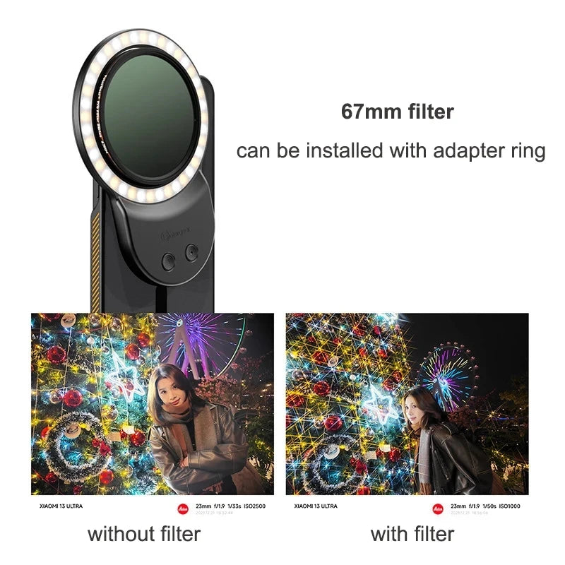 Fotorgear Magsafe Magnetic ring fill light 300 lumens 500mah Mini Portable All-roung Filling Light For Mobile Phone Photography