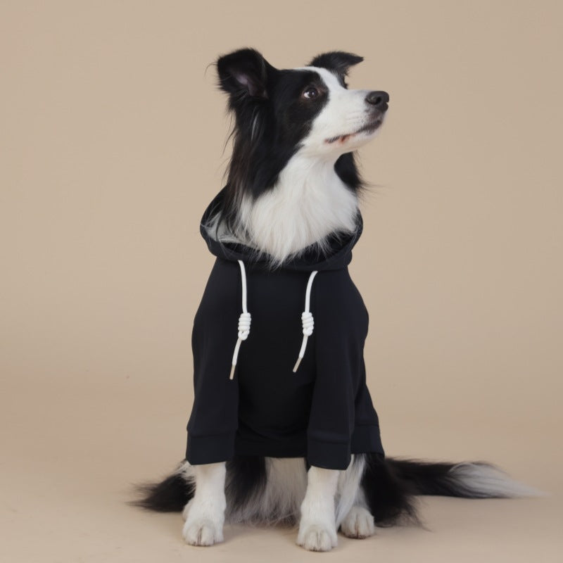 NNEDSZ 5XL Black Cute Dog Hoodie with Adjustable Drawstring - Available in Various Sizes